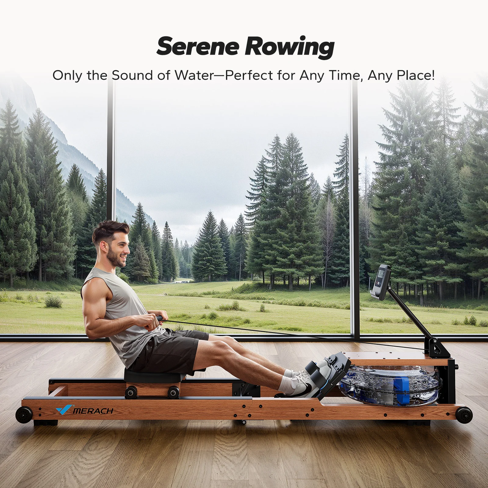 CoreRow R28 Wooden Water Rowing Machine for Beginners - Image 8