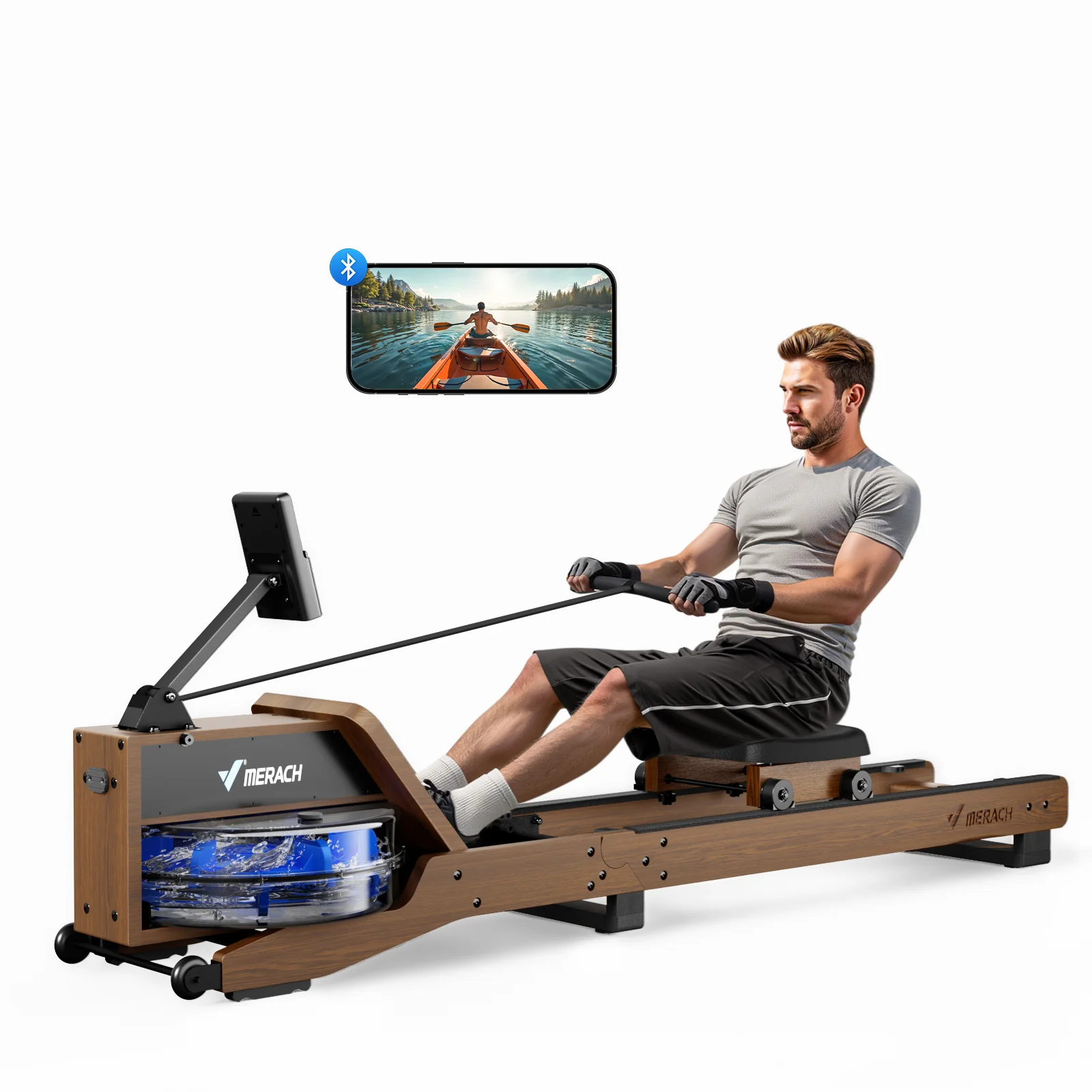 CoreRow R300 Rubberwood Water Rower - Image 3