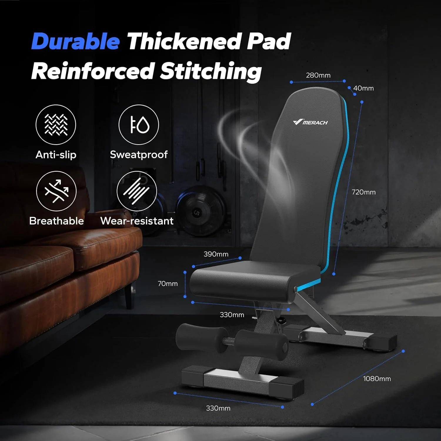 Merach Foldable Weight Bench - Image 10