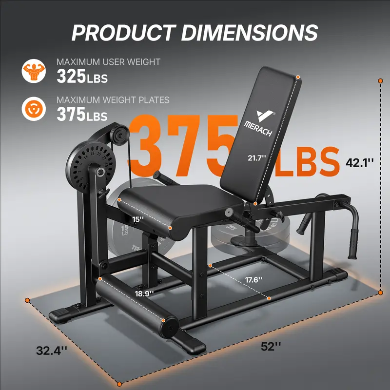 Adjustable Leg Extension & Curl Machine for Home - Image 3
