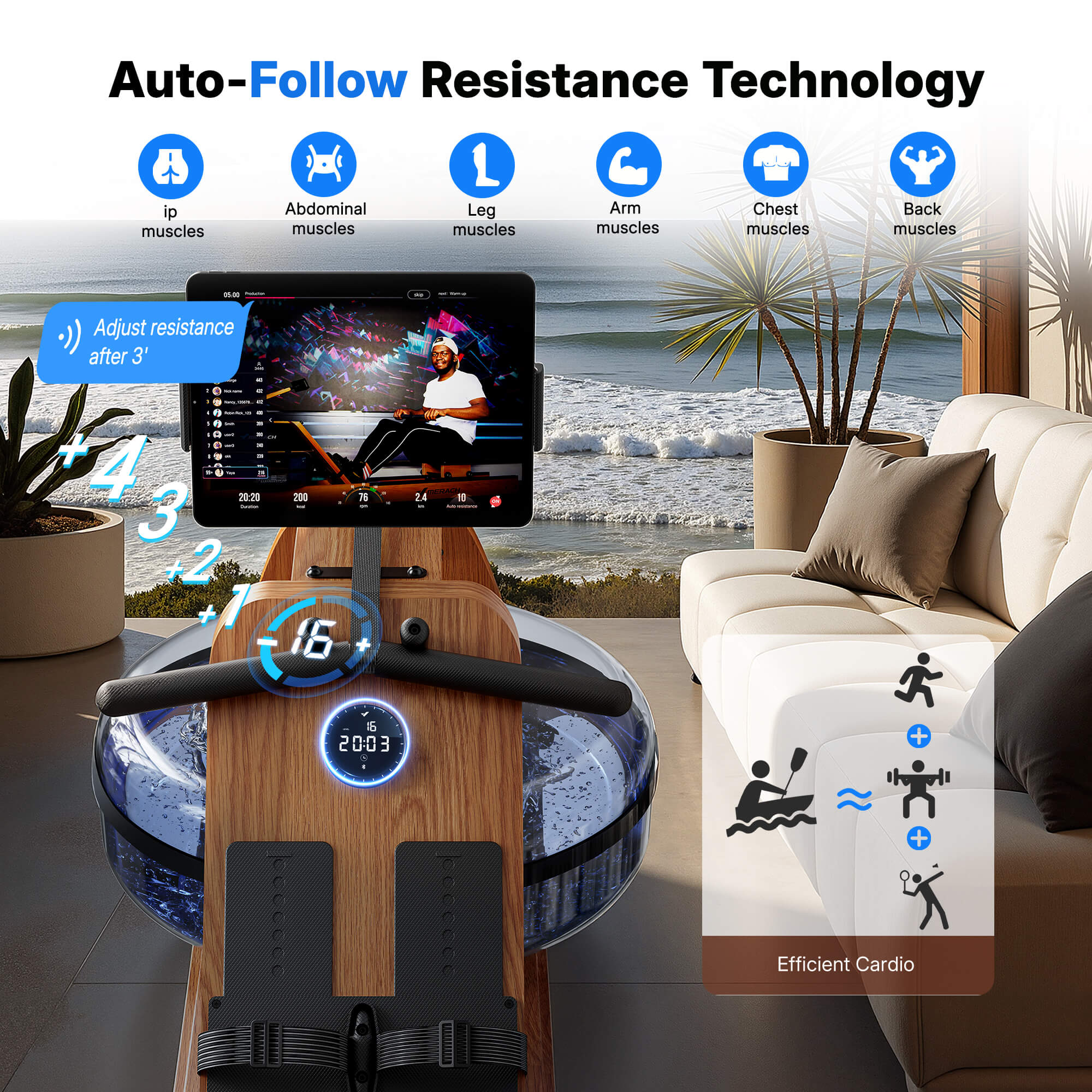 NovaRow 950 Dual Resistance Rowing Machine - Image 4