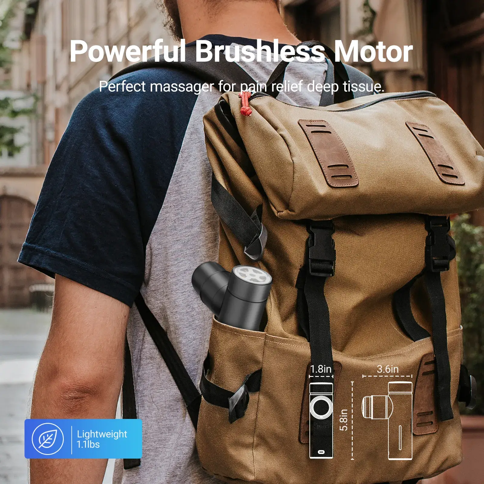 Portable Handheld Massage Gun with 5 Heads - Image 7