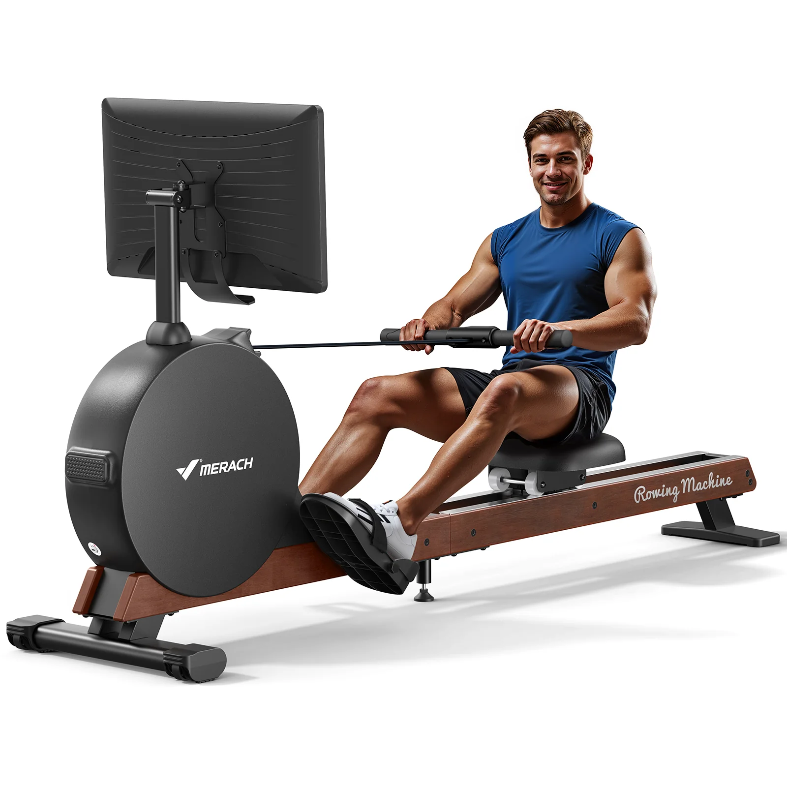 NovaRow R7 Aura Magnetic Quiet Rowing Machine with Rotating Screen - Image 11