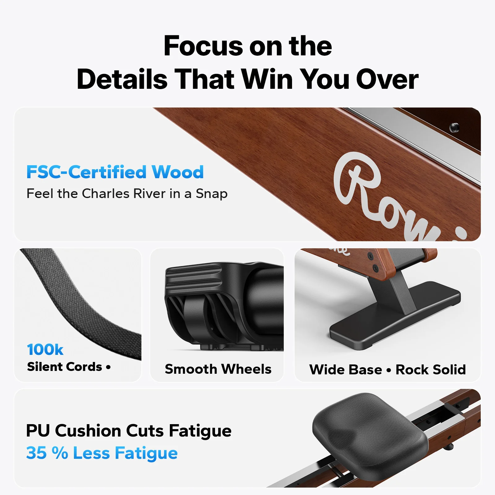 NovaRow R7 Aura Magnetic Quiet Rowing Machine with Rotating Screen - Image 8